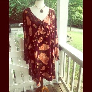 Junarose Burgundy & Rose Dress 18